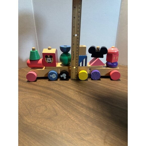 Disney Wooden Stacking Train Toy  Mickey Mouse Wood Block Set Kids Pretend Play - Picture 7 of 8